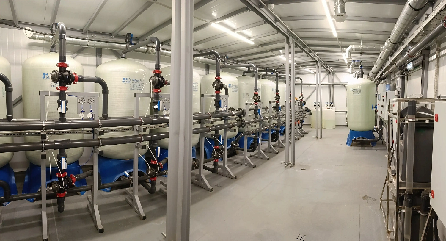 Станция очистки воды для пищевого производства Великолукского мясокомбината