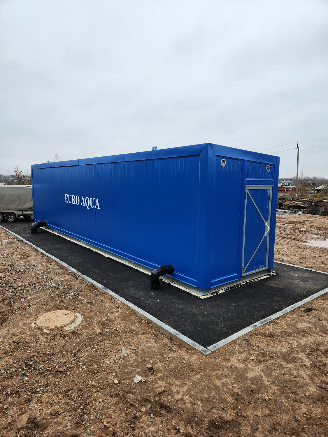 Строительство станции очистки воды. Великолукский район, п. Дорожный